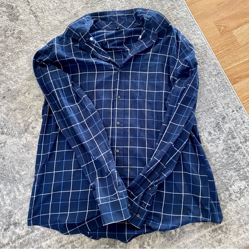 George Mens Plaid Button Down